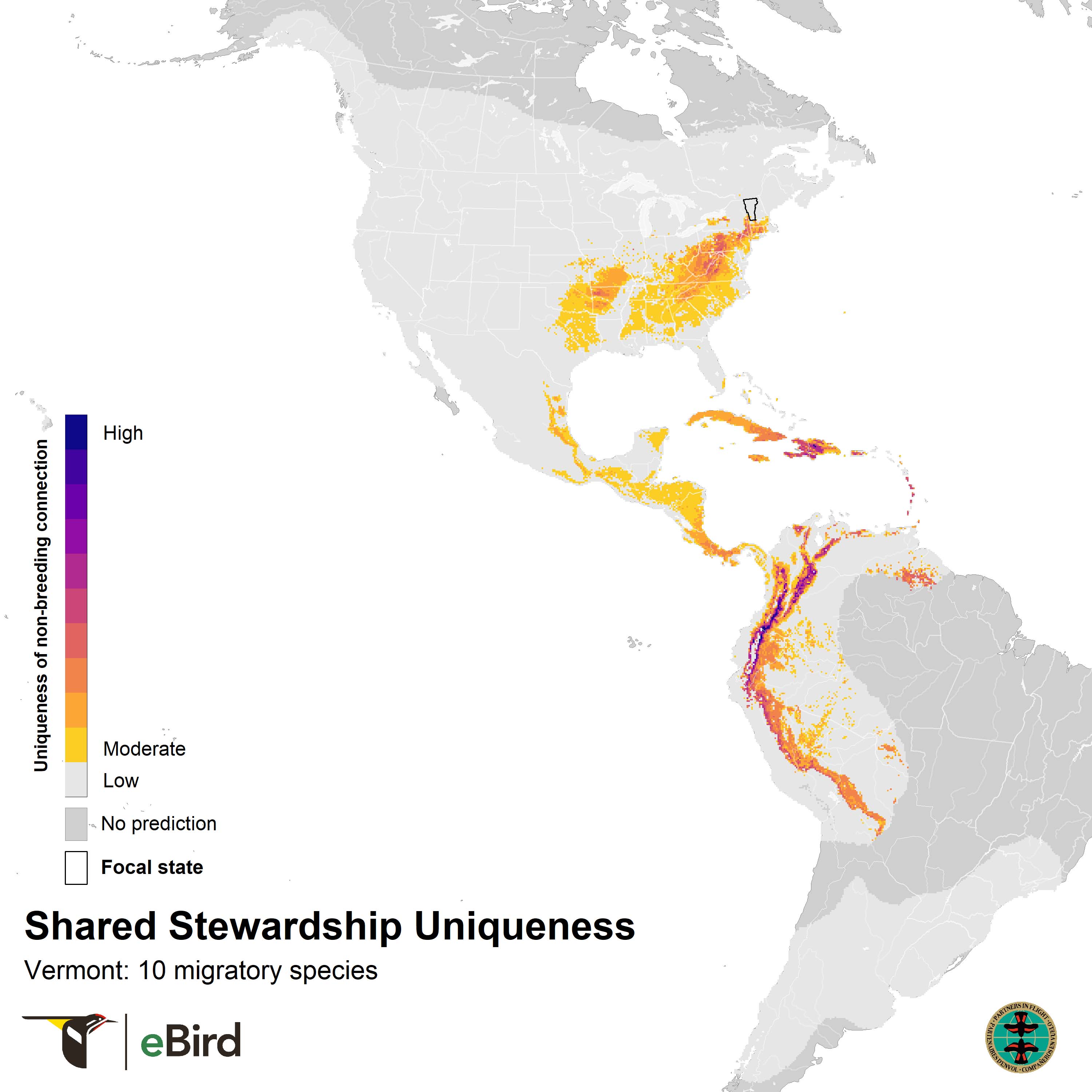 vermont shared stewardship uniqueness map 2023