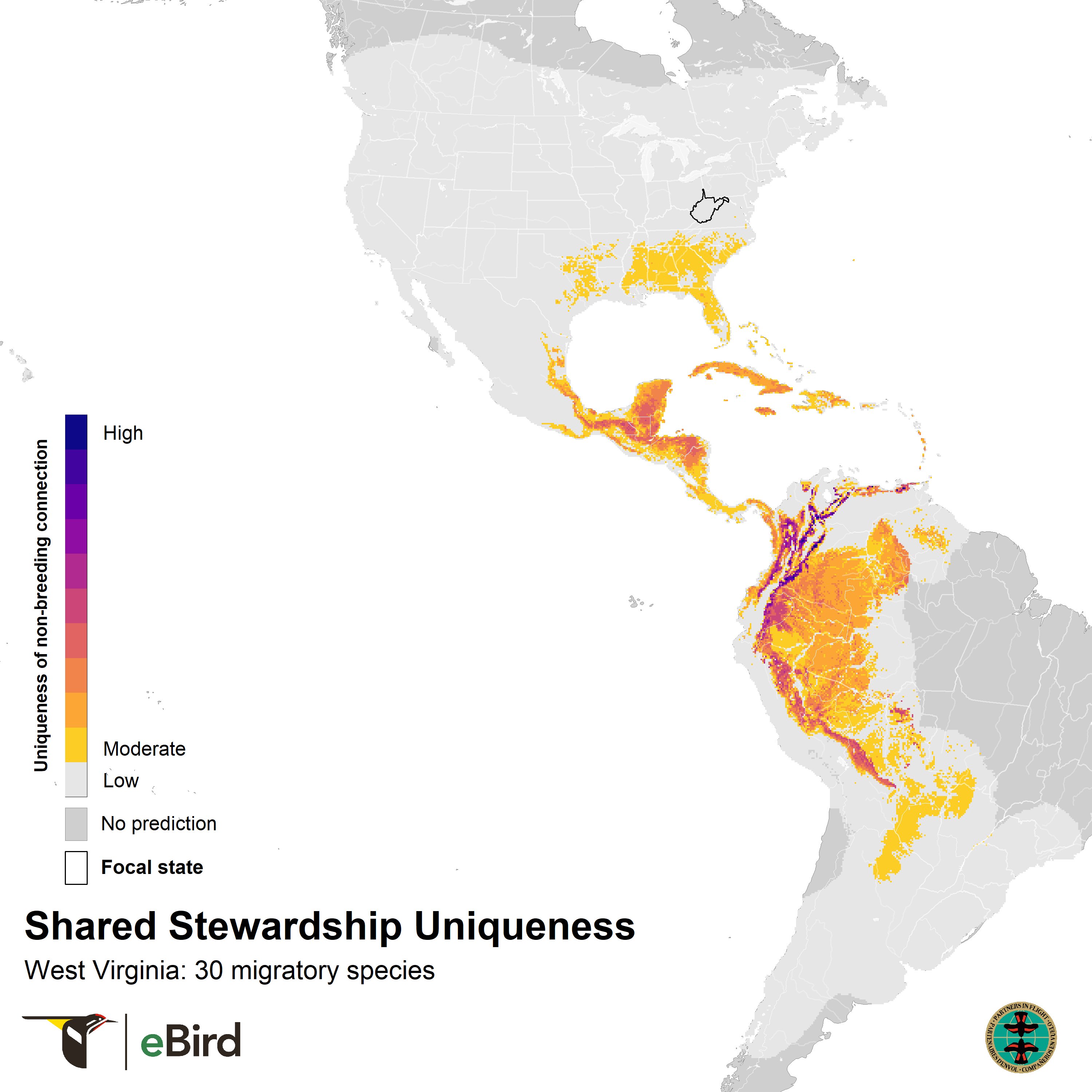 west virginia shared stewardship uniqueness map 2023