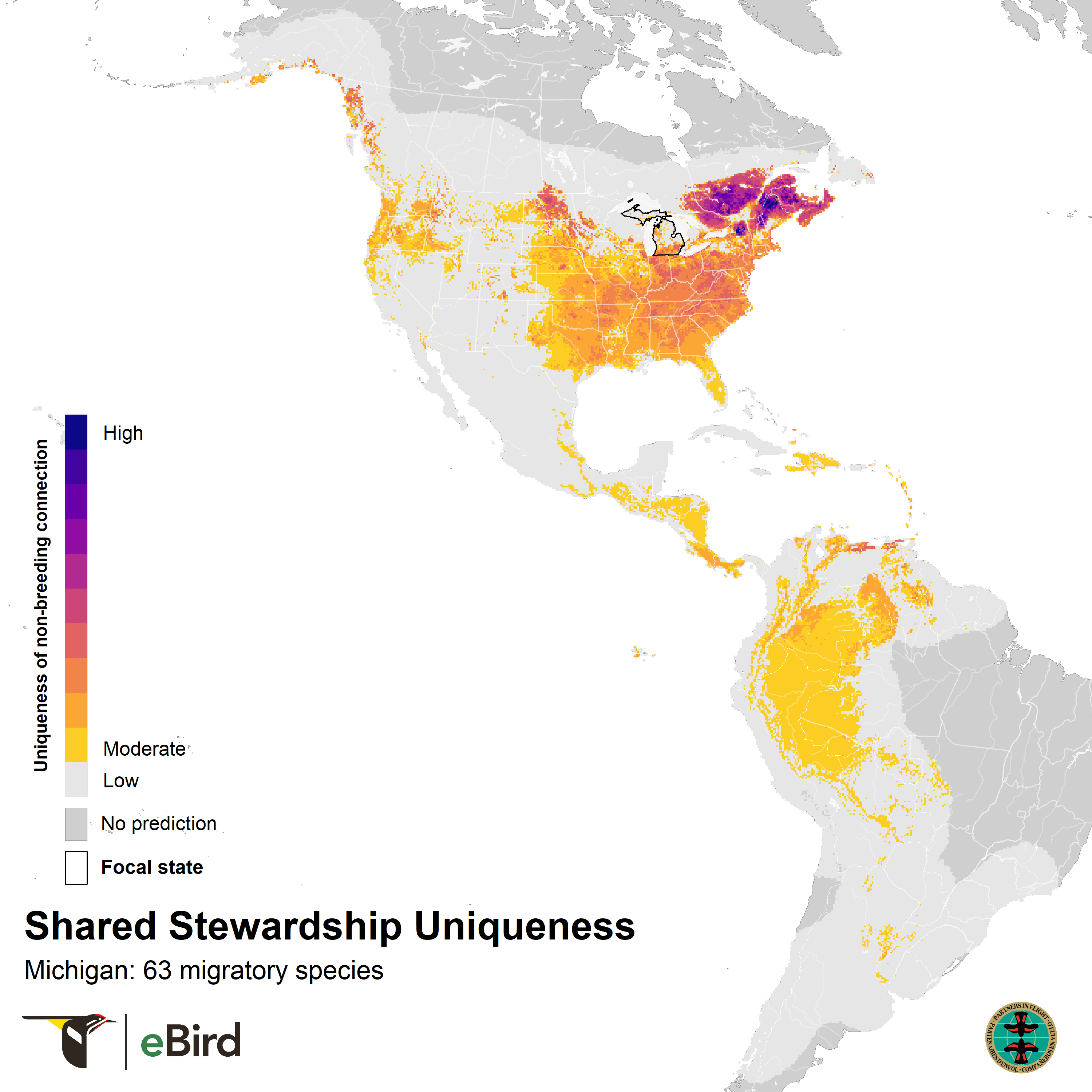 michigan shared stewardship uniqueness map 2023