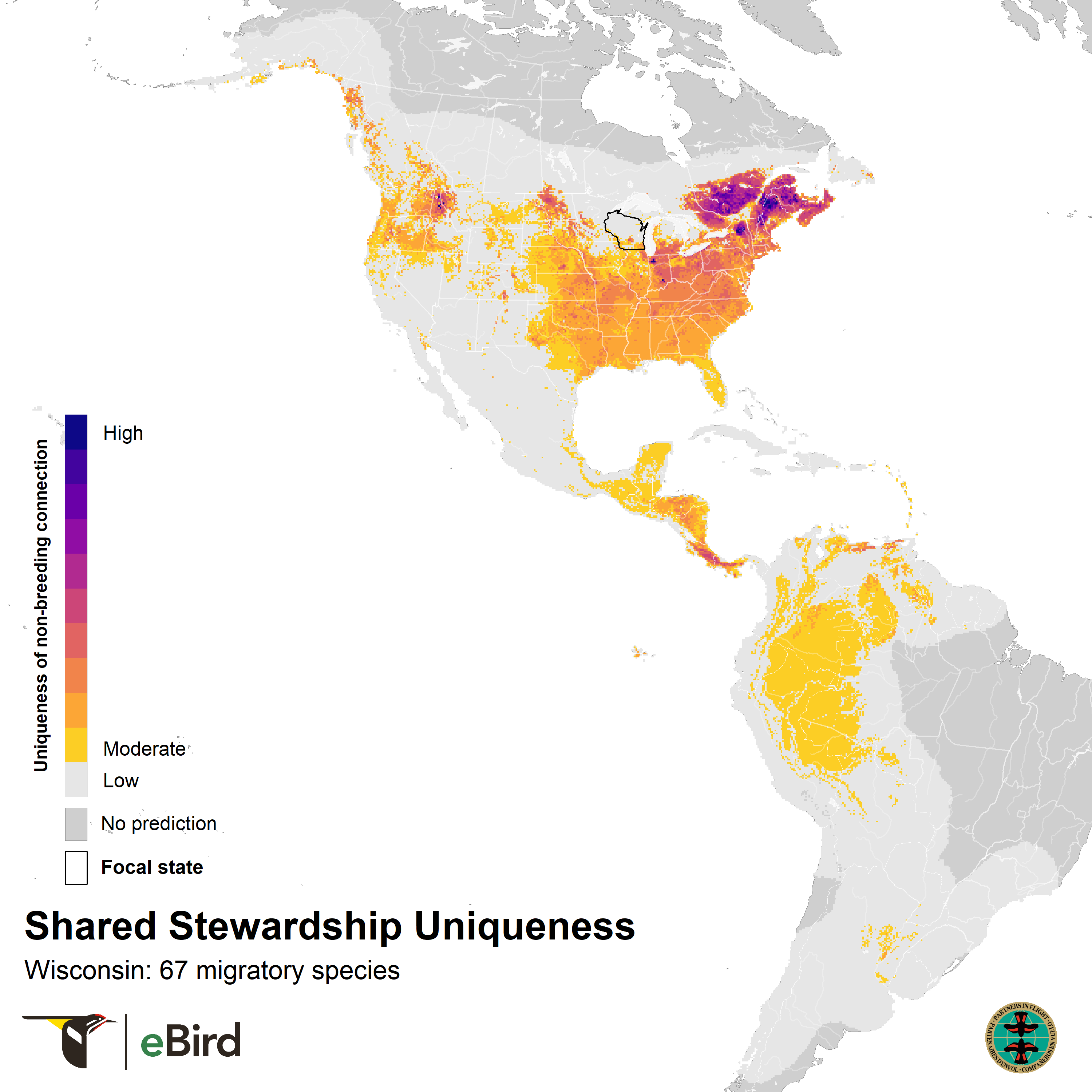 wisconsin shared stewardship uniqueness map 2023