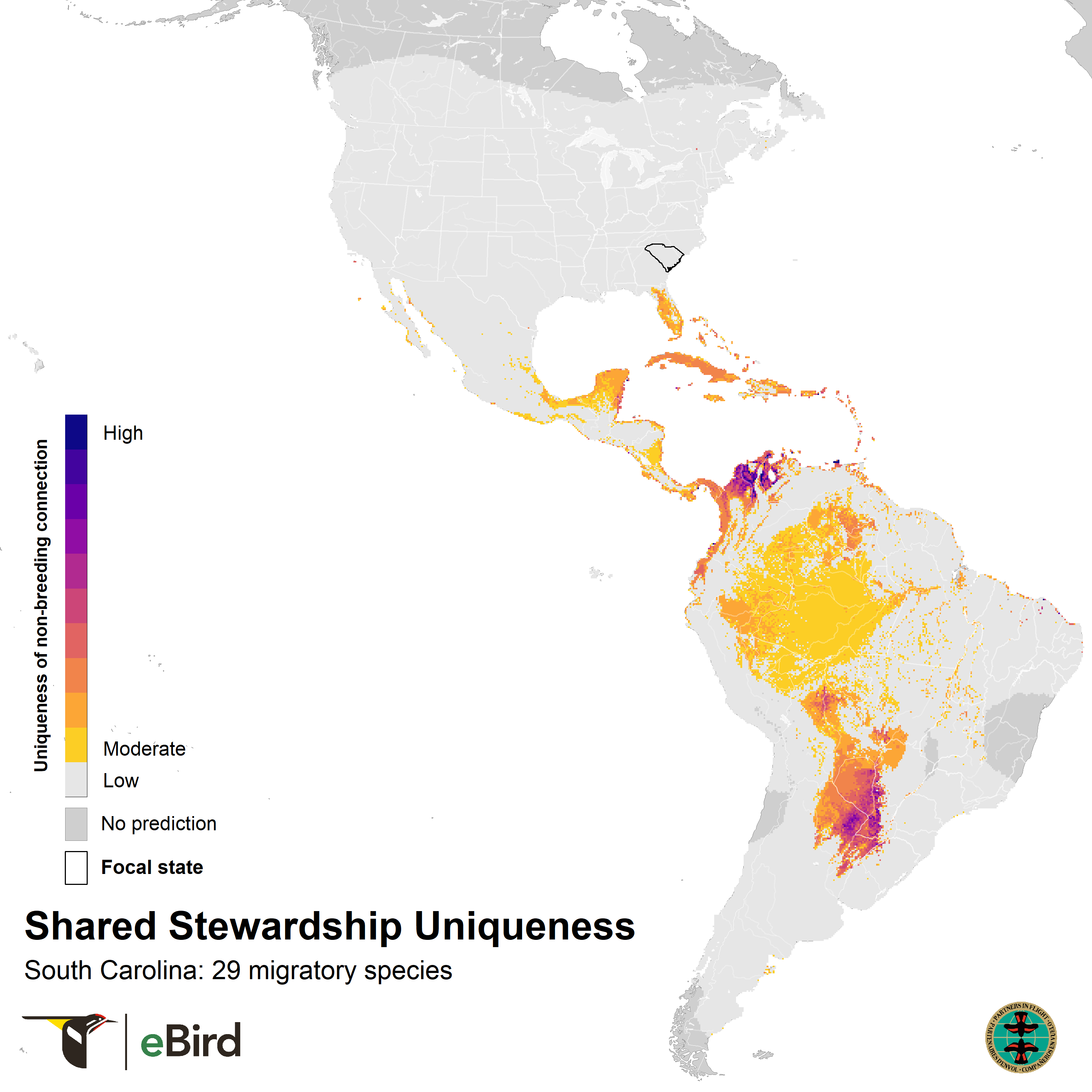 south carolina shared stewardship uniqueness map 2023