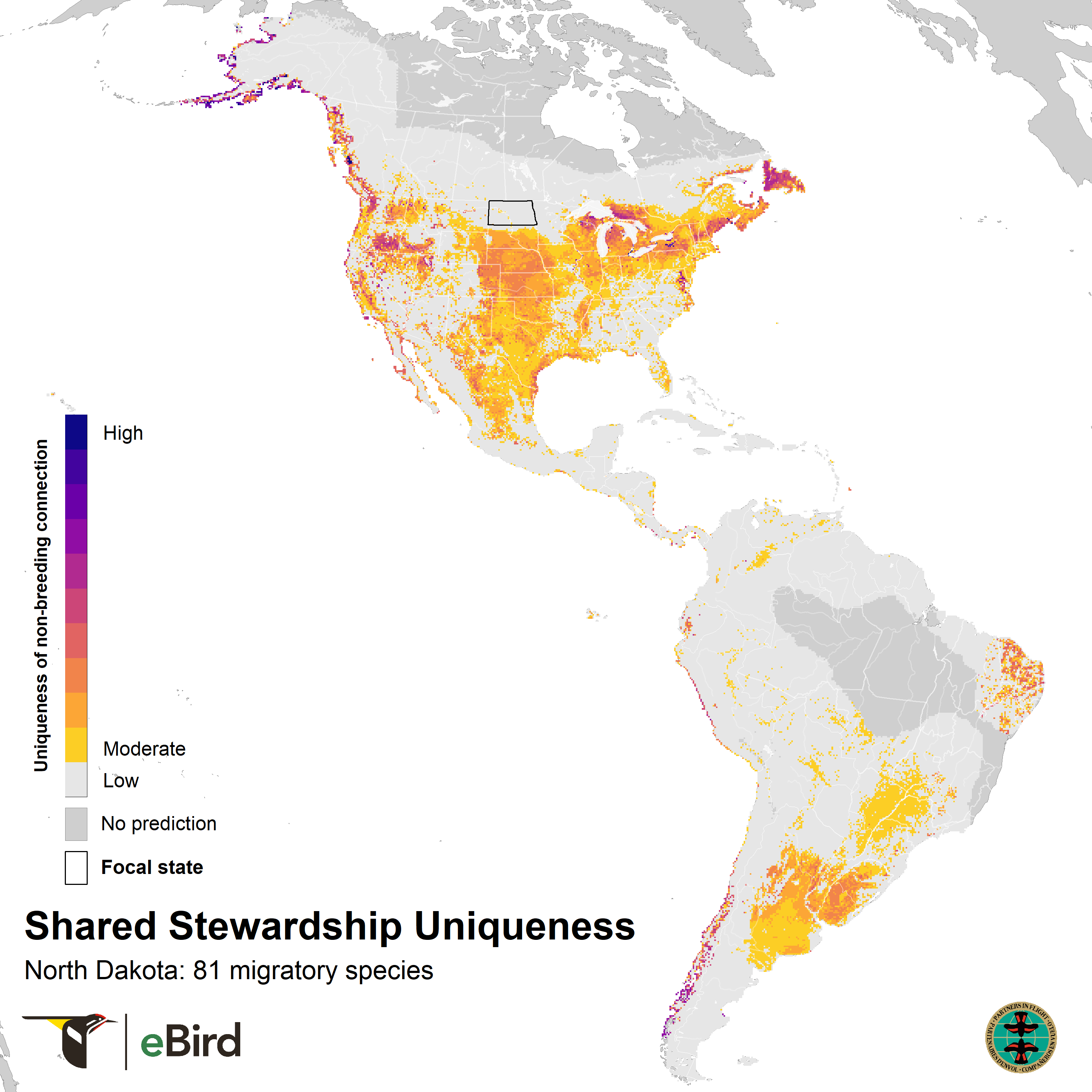 north dakota shared stewardship uniqueness map 2023