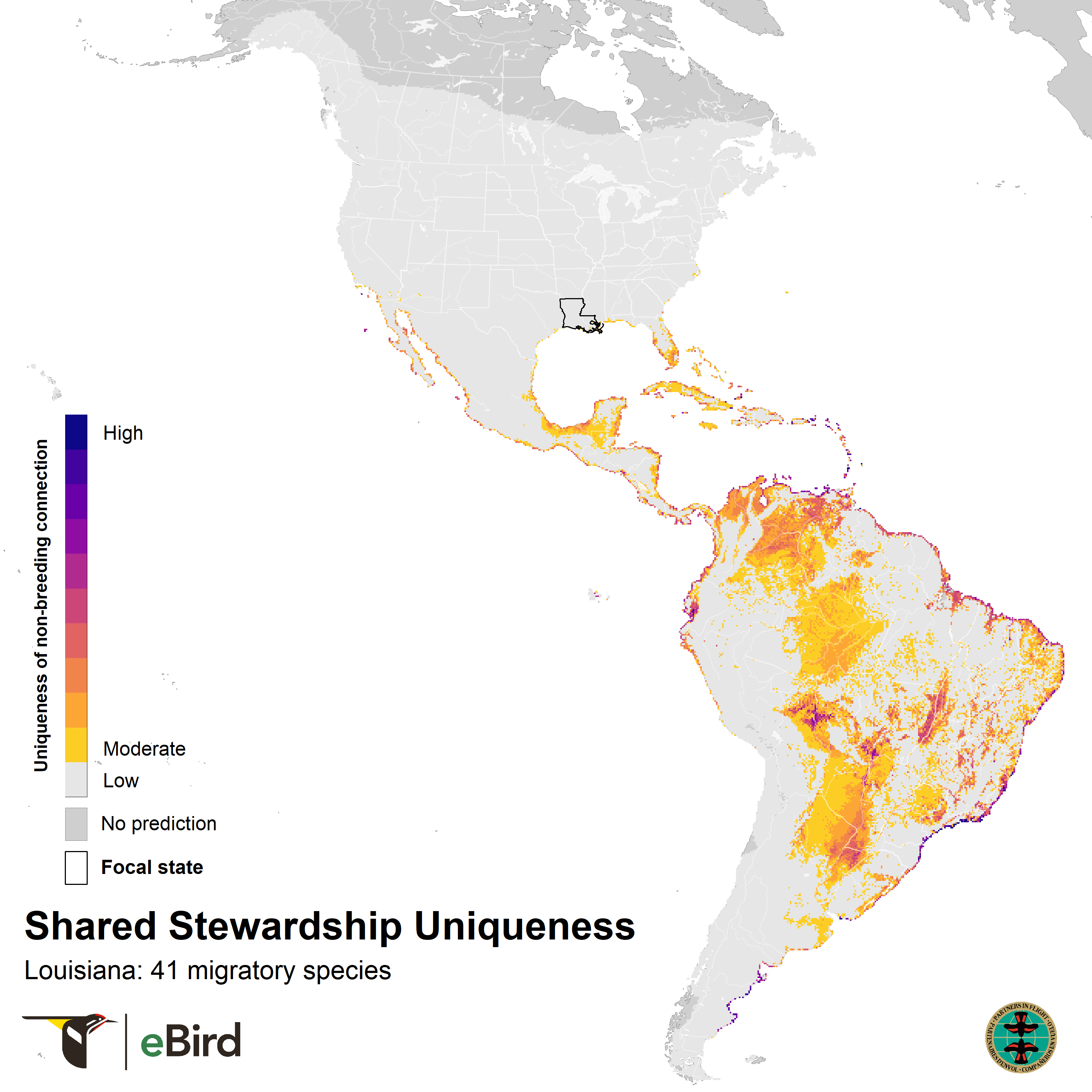 louisiana shared stewardship uniqueness map 2023